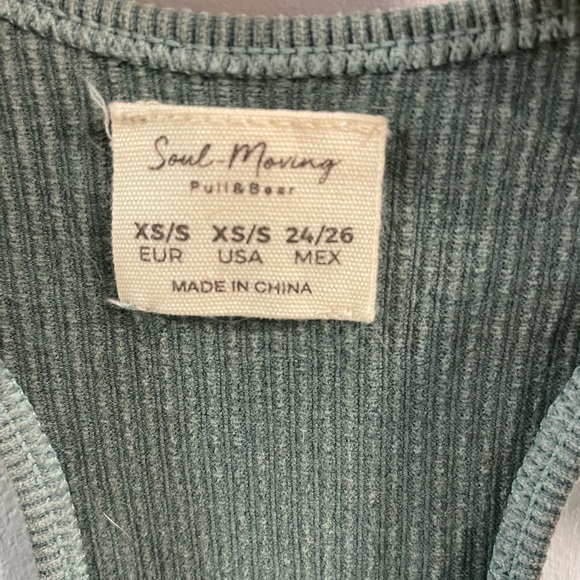 Pull & Bear Ribbed Yoga Racer Tank in Mint 🍃 - Picture 5 of 5